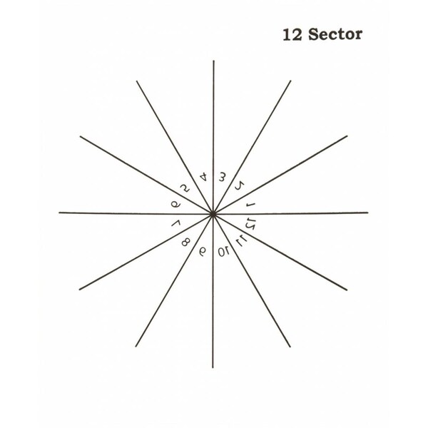 Petri Stickers, 12 Sec Pie, 3" Dia, 36/pk, 36PK